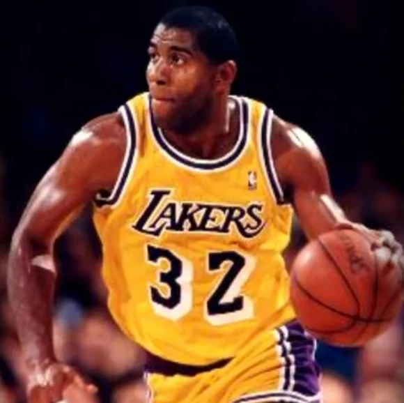 Magic Johnson (Mitchell/Ness)-(Lakers)-(1984-85)-(Yellow)-(Size:XL)-(New)-$100 - Picture 4 of 11
